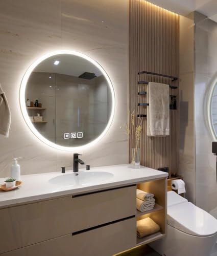 28 inches Round LED Bathroom Mirror - Image 3