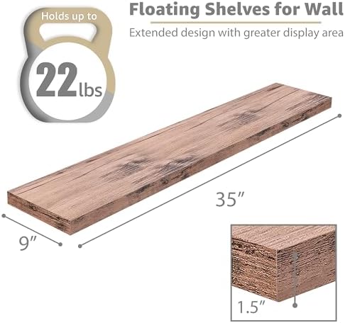 Sorbus Floating Shelves for Wall Storage - Image 3