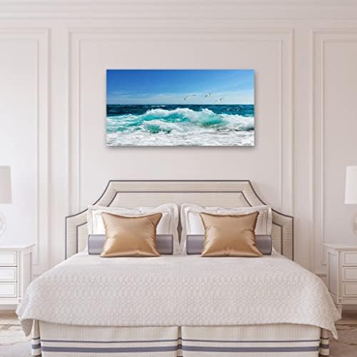 Ocean Waves Canvas Wall Art for Living Room Wall Decor Summer Beach Canvas - Image 4