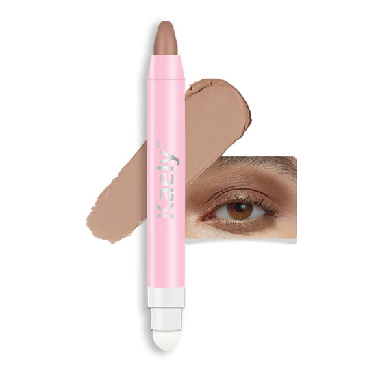 evpct 1Pcs Ginger Matte Cream Eye Shadow Brightener Sticks for Eyes Waterproof Pigmented, Double Ended Cream Eyeshadow Stick Pencil Pen with Applicator, Eye Shadow Palette Highlighter Makeup 29