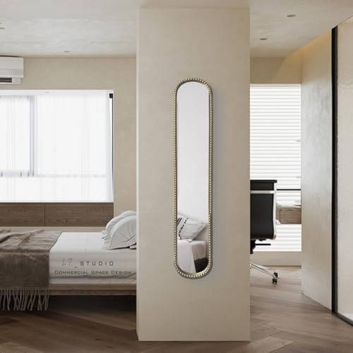 Long Skinny Mirror for Wall, Metal Frame - Image 2