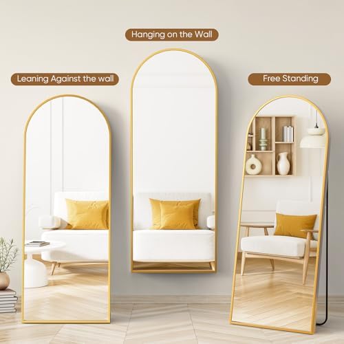 NEWBULIG Arched Full Length Floor Mirror 68"x26", Body Standing Mirror - Image 5