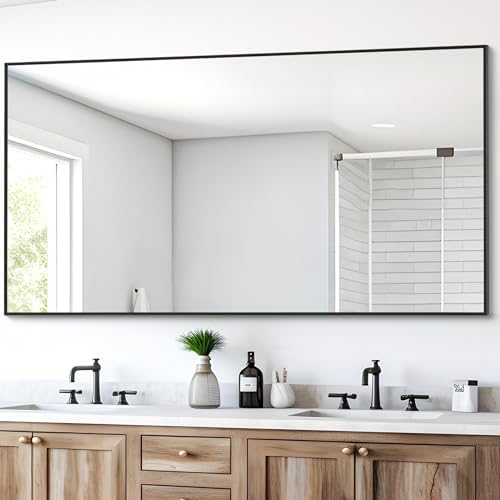 DESBING Black Bathroom Mirror for Wall, 30x55 Inch Rectangle Mirrors by DESBING