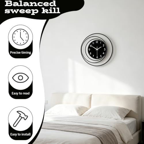 Dankeit 20inch Decorative Wall Clock, Silent Non-Ticking Quality Quartz Battery - Image 3