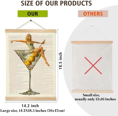 Martini Girl Wall Art, Vintage Glam Cocktail Poster, Retro Fashion Woman in - Image 5