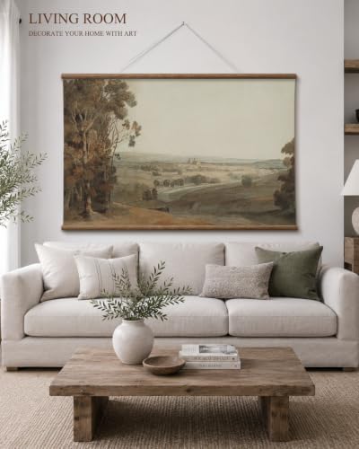 VIYYIEA Extra Large Canvas Wall Art, Vintage Countryside Scroll Print - Image 4