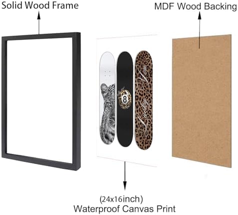 Stockholm Cheetah Skateboard Style Wall Art Canvas 1pc– Leopard Print Skater - Image 7
