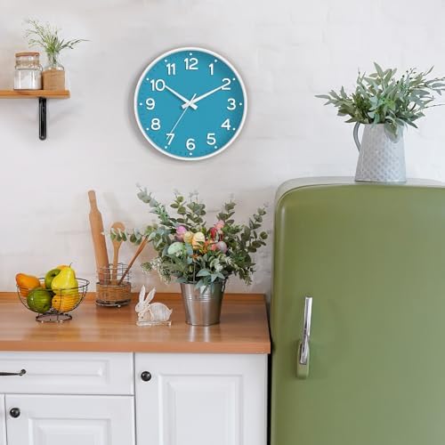 Roymnie 10 Inch Wall Clock Battery Operated Silent Non Ticking Analog - Image 2