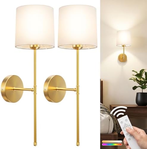 GBEAST Wall Sconces Set of 2, Rechargeable Wall Sconce by Gbeast