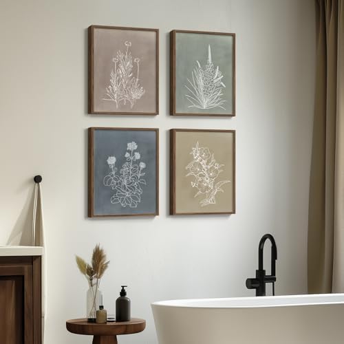 Framed Vintage Neutral Boho Botanical Wall Art - Image 4