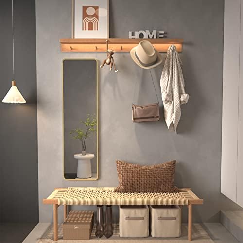 Giftgarden 47"x14" Gold Full Length Mirror Aluminum Framed, Modern Long Wall - Image 4