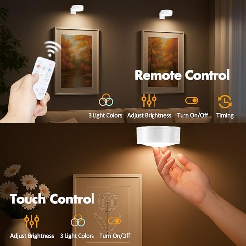 Picture Lights for Wall, Wireless Poster Lights Battery Operated - Image 6