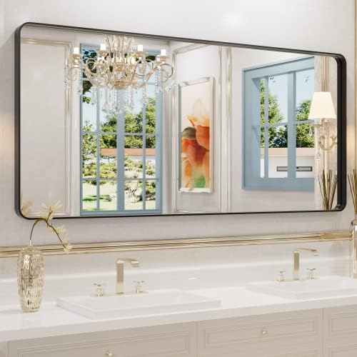 WEER Black Bathroom Vanity Mirror 60X28 Inch by WEER