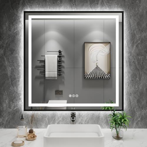 Amorho 36"X36" LED Bathroom Mirror by Amorho