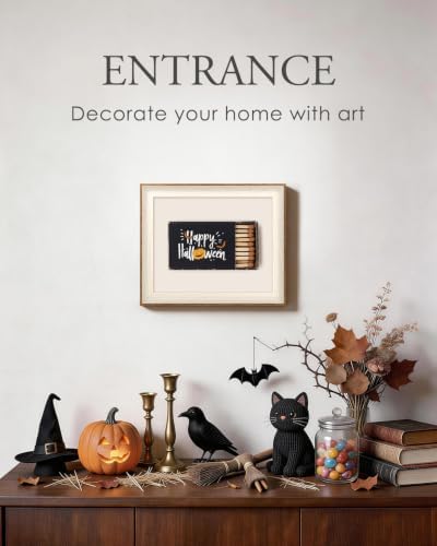 VIYYIEA Framed Halloween Pumpkin Wall Art, Funny Macthbox Print, 10×12 Inch - Image 6