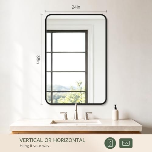 Bathroom Vanity Mirror, 36”x24” Wall Mirror - Image 2