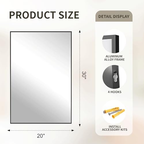 FICTOR Bathroom Vanity Mirror for Over Sink - Image 2
