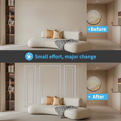 Art3d Premade Bilinear Frame Molding Set, Wainscoting Panels, 3 Whole Frame - Image 2