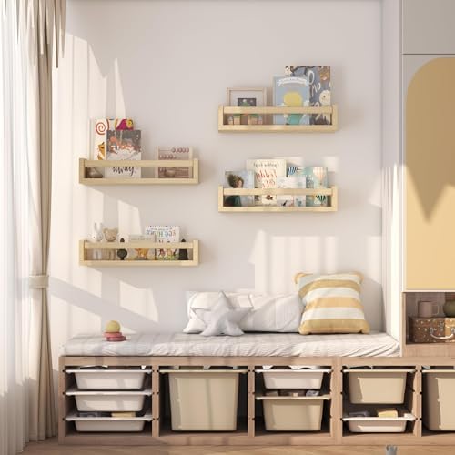 Onlysky Set of 4 Wall-Mounted Kid's Bookshelf - Image 3