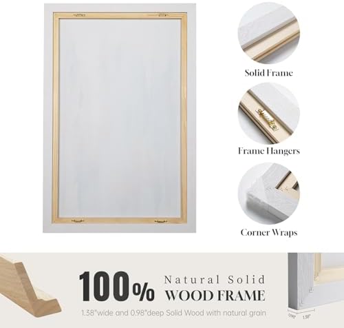 Large Framed Coastal Abstract Wall Art - Image 6