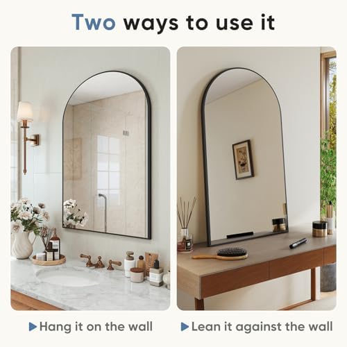 NEWBULIG 32"X30" Arched Bathroom Wall Mirror - Image 6