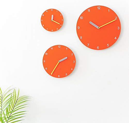 Stephanie Imports Modern Minimalist Orange & Yellow Wall Clock - Image 4