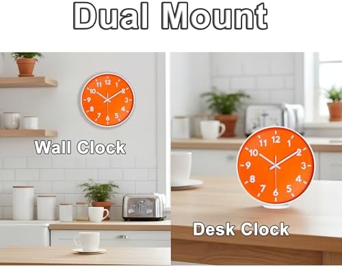 JENLYSTIME 12 Inch 3D Number Modern Indoor/Outdoor Wall Clock, Round Bright - Image 2
