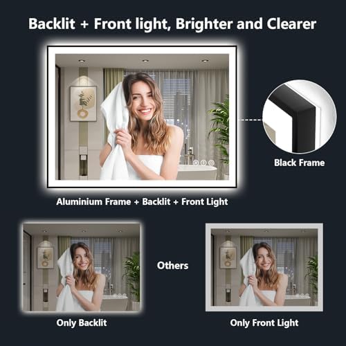 48x32 LED Bathroom Mirror with Lights - Image 3