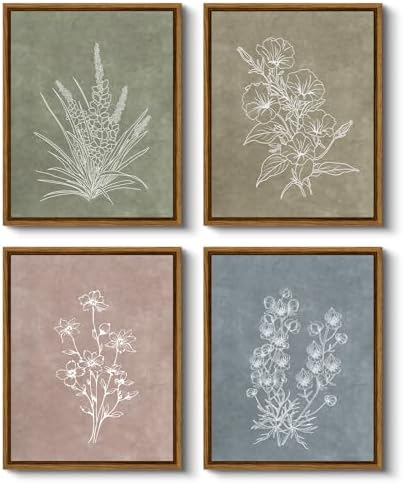 VIYYIEA Framed Vintage Botanical Wall Art Set of 3, 8x10 Framed Prints by VIYYIEAART