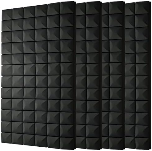 4 PCS Acoustic Panels, High Density Fire Resistant & Noise Absorbing by Unknown