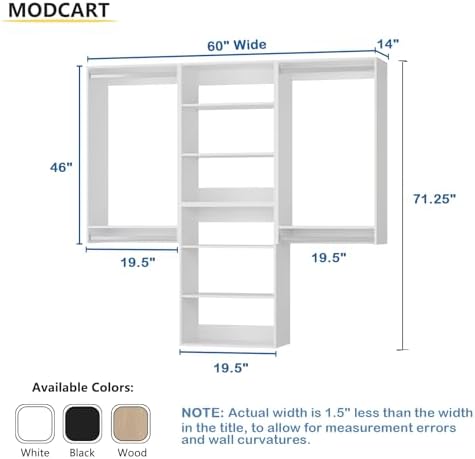 Modular Closet System, Wood Tower Closet Storage - Image 2