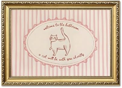Cute Cat Bathroom Wall Art Welcome to the Bathroom a Cat Will Be by Unknown