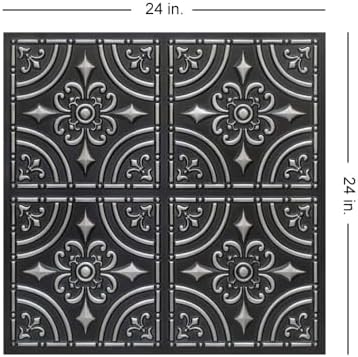 From Plain To Beautiful In Hours 205 Wrought Iron PVC Ceiling Tiles 2x2 ft - Image 2