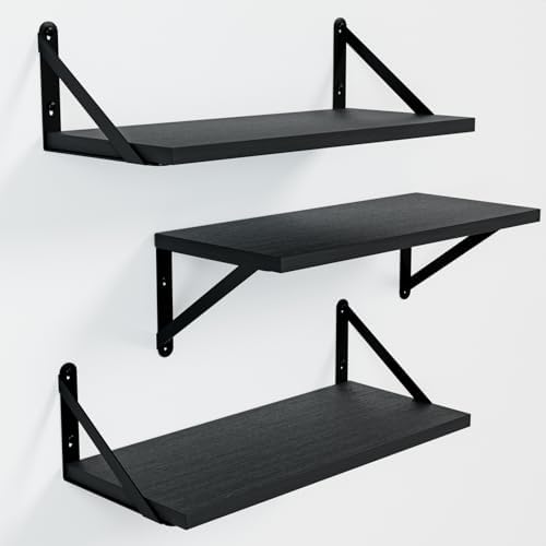 COCOYA Wall Shelves 7.3" Deep Solid Paulownia Wood by COCOYA
