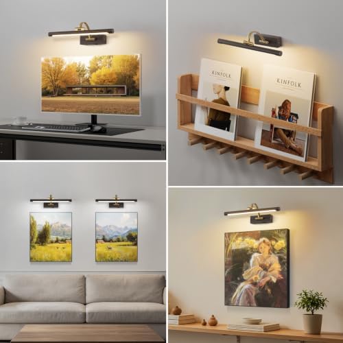 Tassuowell LED Picture Lights for Wall Rechargeable, Battery Operated Art Light - Image 3