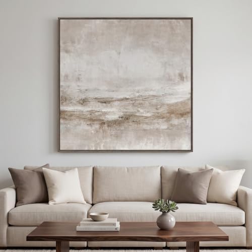 Oversized Framed Neutral Abstract Wall Art by Cuspin