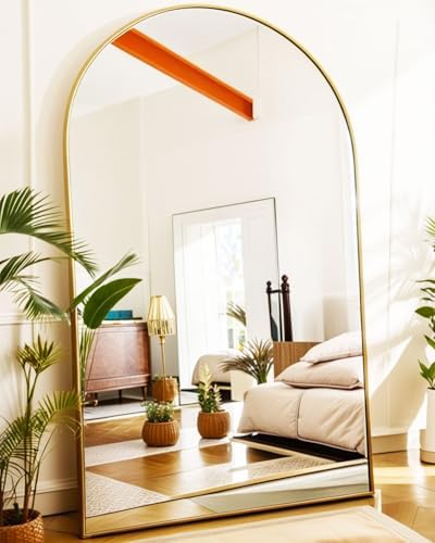 KOMCOTE Full Length Floor Mirror, 82x42 Inch Oversized Arched Standing Mirror by KOMCOTE