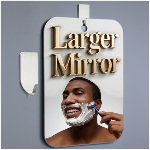 Shatterproof Shower Mirror Fogless by NKJVE