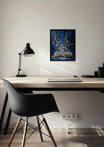 Wall Art Prints Colorful Butterfly Emerging From Book Poster Canvas Art Wall - Image 3