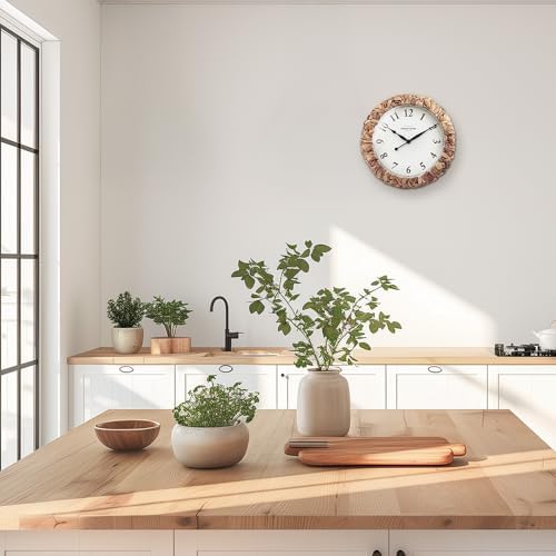 Presentime Farmhouse Series, Rustic Woven Clock - Image 5