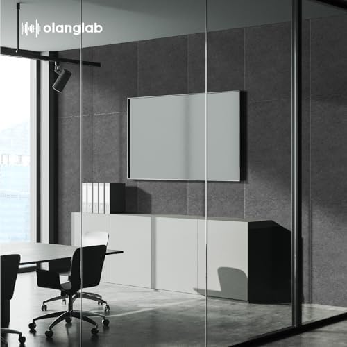 Olanglab Acoustic Wall Panels, 10 Pack, Plain Dark Gray - Image 6