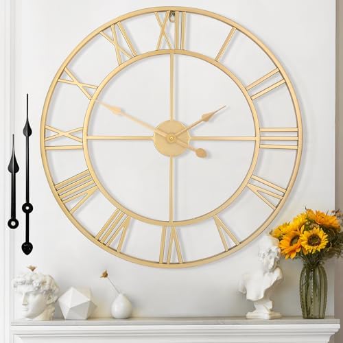 Large Wall Clock - 40cm/ 16 Inches Silent Non-Ticking by ArtfulClocksBeautifulMoments