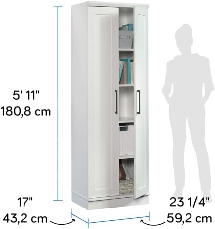 Sauder HomePlus Storage Cabinet/ Pantry cabinets, Soft White finish - Image 3