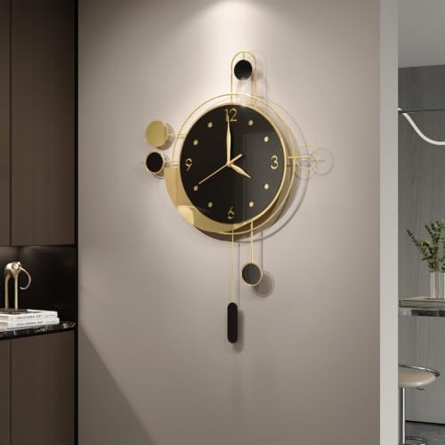 Cuspin Modern Wall Clock Black Gold - Image 2