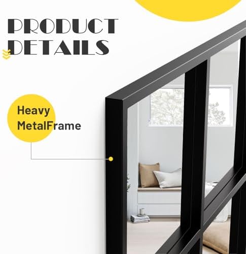 Window Pane Full Length Mirror - Image 2