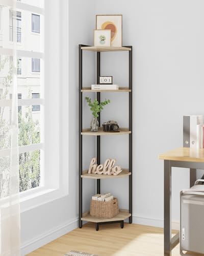 Hzuaneri Corner Shelf Stand, Corner Bookshelf - Image 7