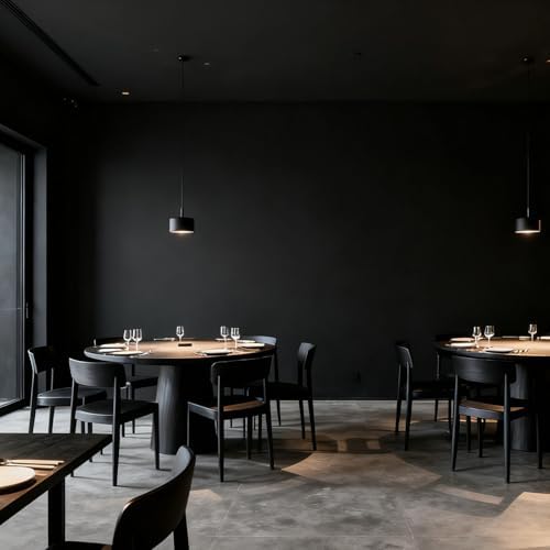 Black Peel and Stick Wallpaper 15.7"x393" Solid Colour Contact Paper Modern - Image 5