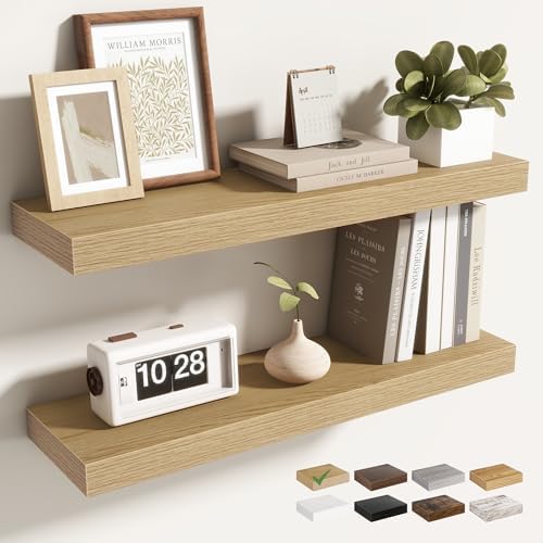 Acovy 24 Inch Floating Shelves for Wall 2 Pack, Wall Mounted Floating Shelf by Acovy