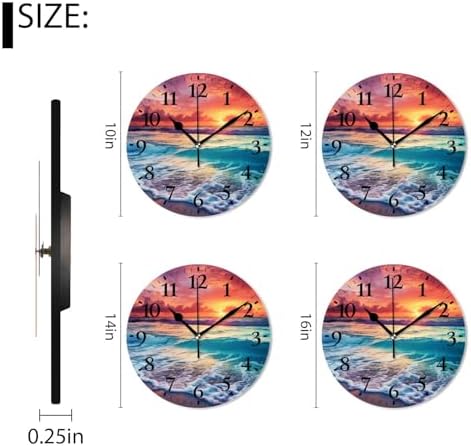Non-Ticking Silent Wall Clocks Battery Operated Personalized Decor Clock - Image 2