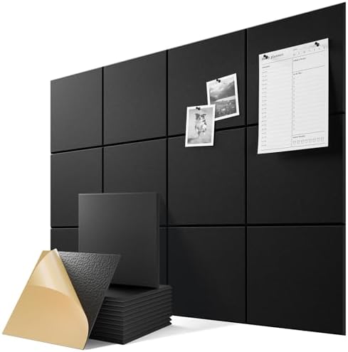 6 Pack Self-Adhesive Sound Proof Foam Panels by Lebenforce